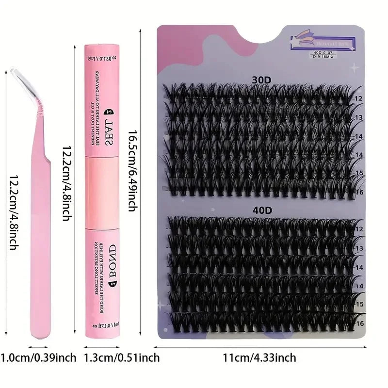 Invisible Lash Adhesive Glue – 24H Strong Hold Waterproof Eyelash Glue for Cluster & Strip Lashes