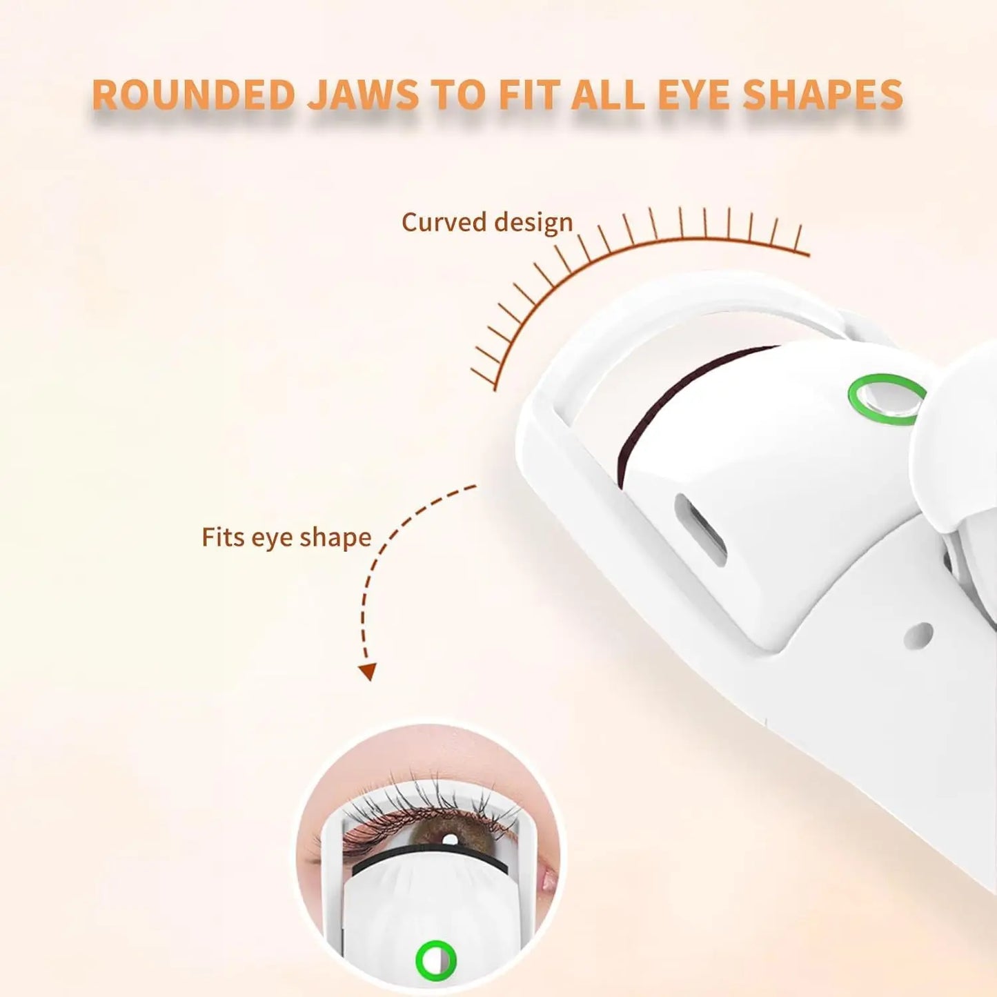 Rechargeable Electric Heated Eyelash Curler – 3 Heat Settings for Long-Lasting Dramatic Curl