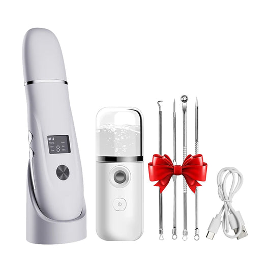 3-in-1 Ultrasonic Face Scrubber – Deep Pore Cleanser with EMS Lifting & Ion Technology
