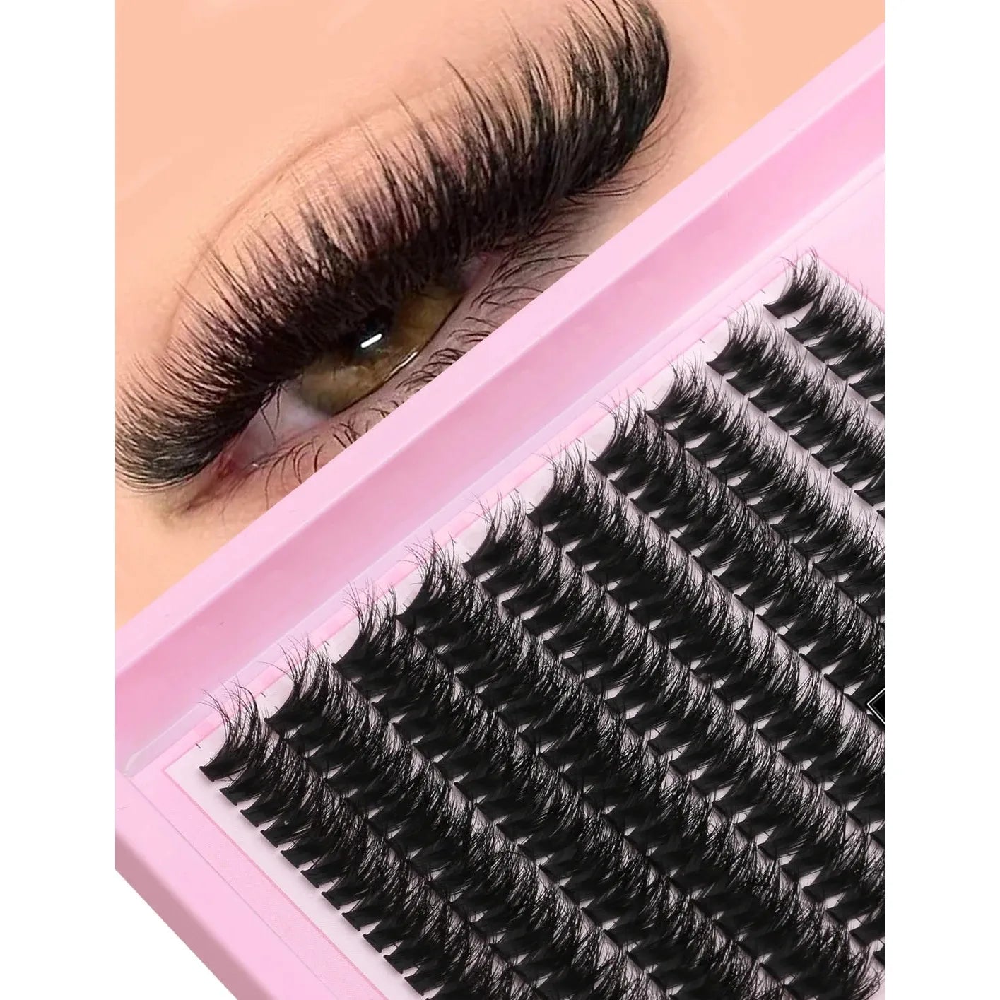 3D Volume DIY Cluster Eyelash Extension Kit – Natural-Looking False Lashes for Home Application