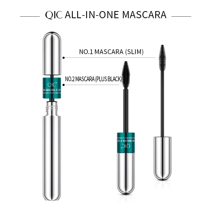 QIC 4D Silk Fiber Mascara – Waterproof High-Definition Lash Transformation for Extreme Volume
