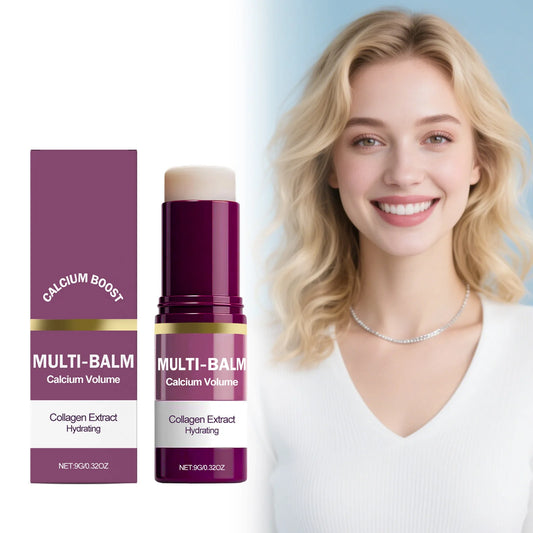 Calcium & Collagen Multi-Moisture Balm Stick – 3-in-1 Lip, Eye & Neck Firming Glow