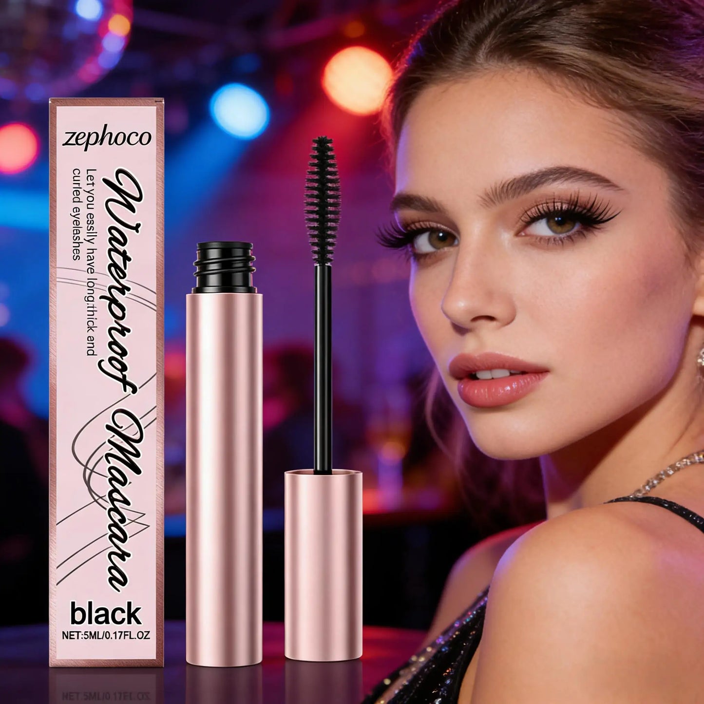 4D Silk Fiber Waterproof Mascara – Extension-Like Volume, Curl & Length for All-Day Bold Lashes
