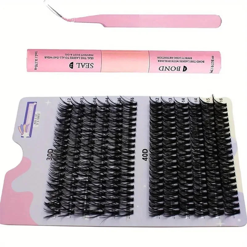 Invisible Lash Adhesive Glue – 24H Strong Hold Waterproof Eyelash Glue for Cluster & Strip Lashes