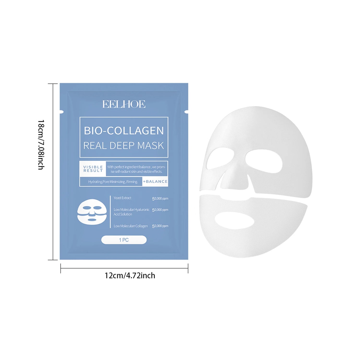 Bio-Collagen Real Deep Hydrogel Mask – Pore-Refining & Elasticity Boost with Probiotics