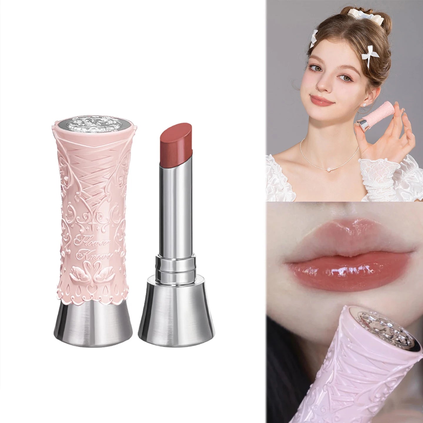 Flower Knows Moonlight Mermaid Lip Gloss – High-Shine Glass Finish with Hydrating Formula (5ml)