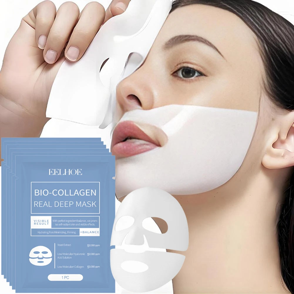 Bio-Collagen Real Deep Hydrogel Mask – Pore-Refining & Elasticity Boost with Probiotics