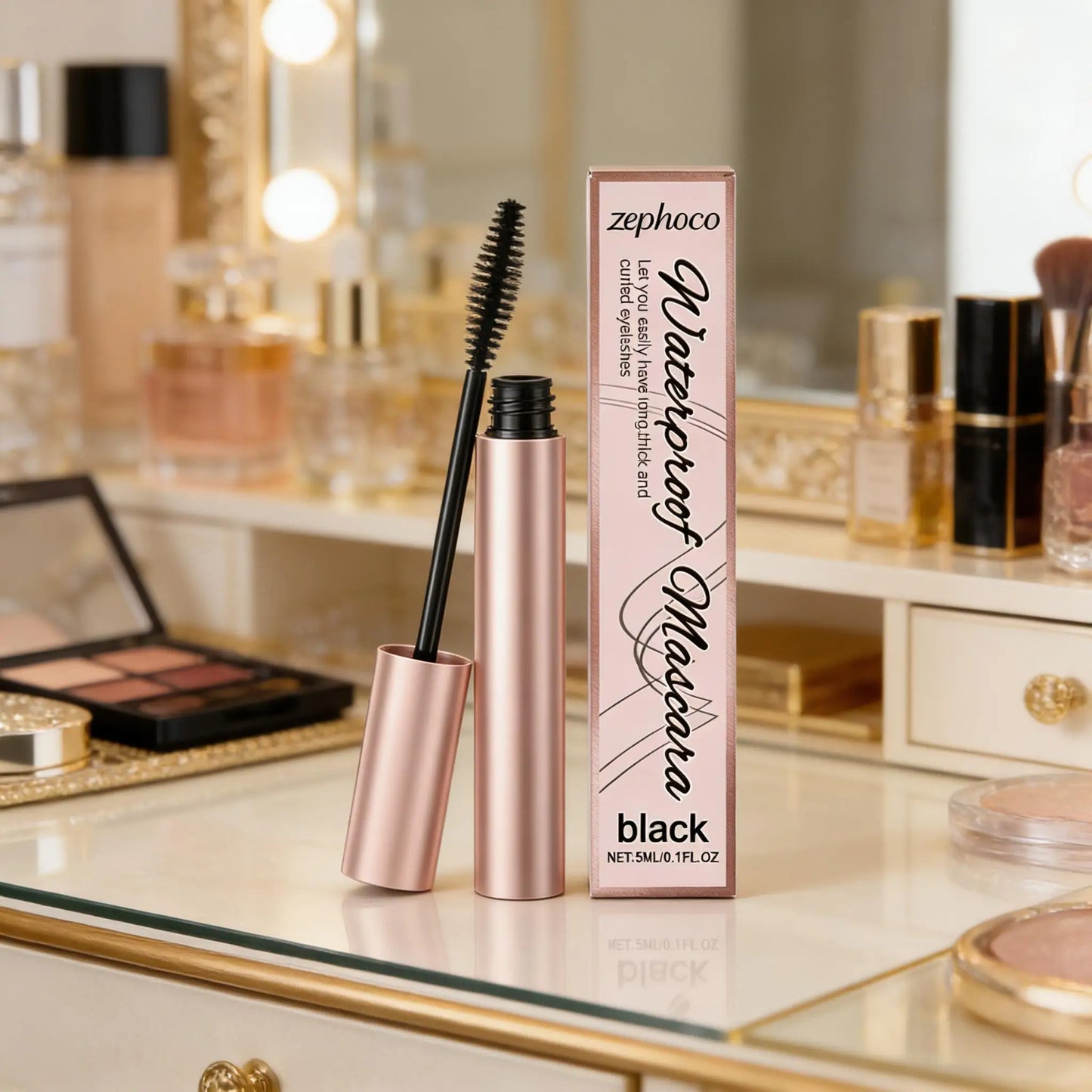 4D Silk Fiber Waterproof Mascara – Extension-Like Volume, Curl & Length for All-Day Bold Lashes