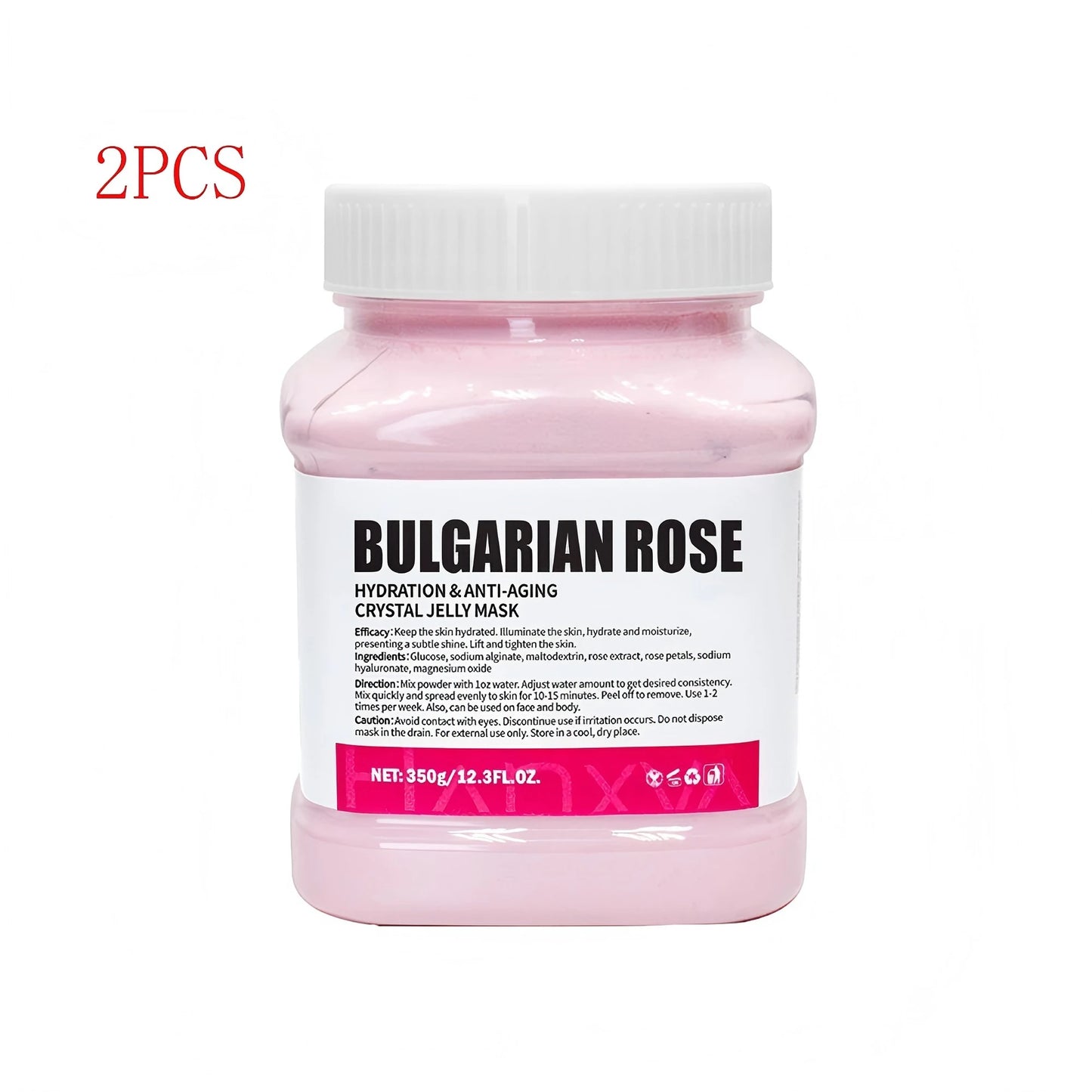 Rose Petal Hydro Jelly Mask – Professional Spa Soft Film Powder for Deep Hydration & Brightening (350g)
