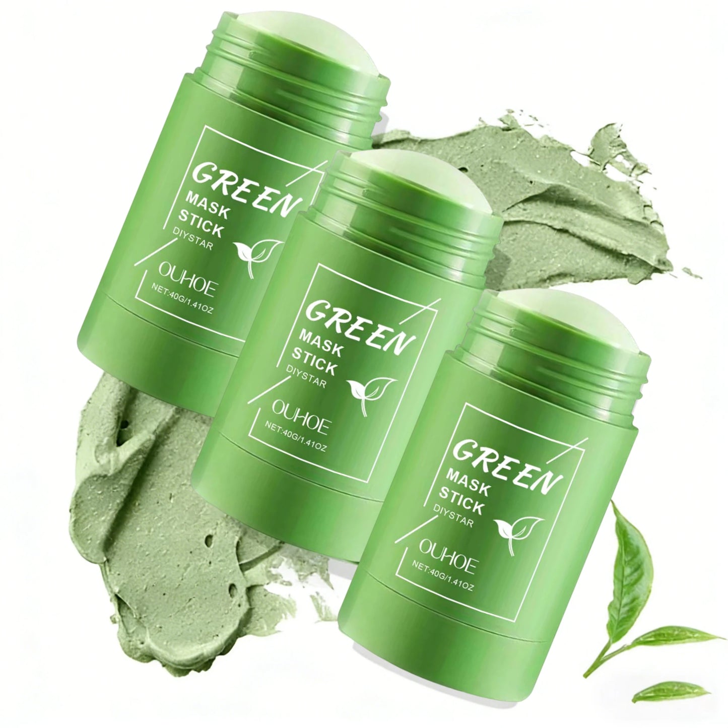 Green Tea Clay Mask Stick – Mess-Free Pore Detox with Kaolin & Bentonite Clay