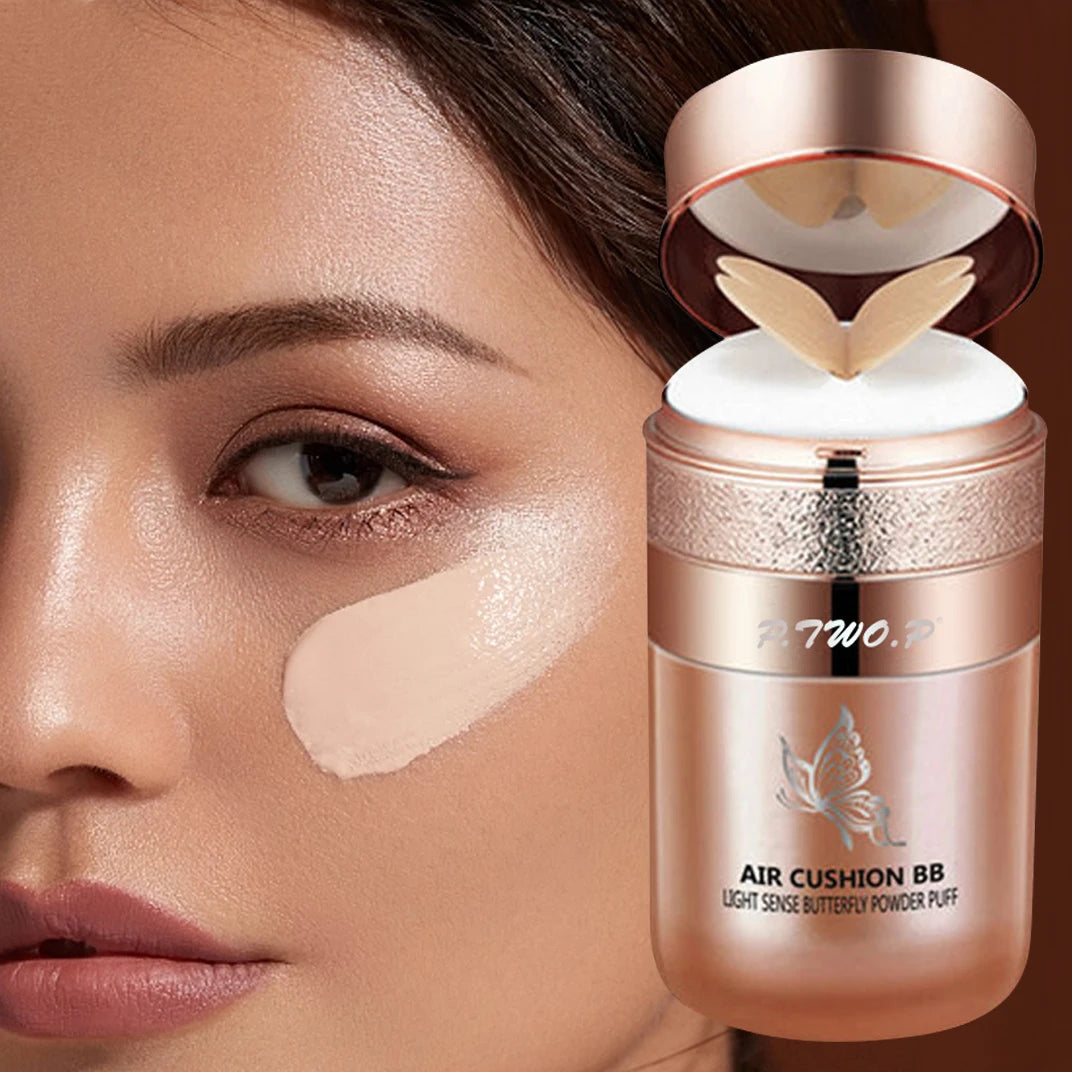 Air Cushion BB Cream – Flawless Glow All-In-One Skin Perfector with Butterfly Puff