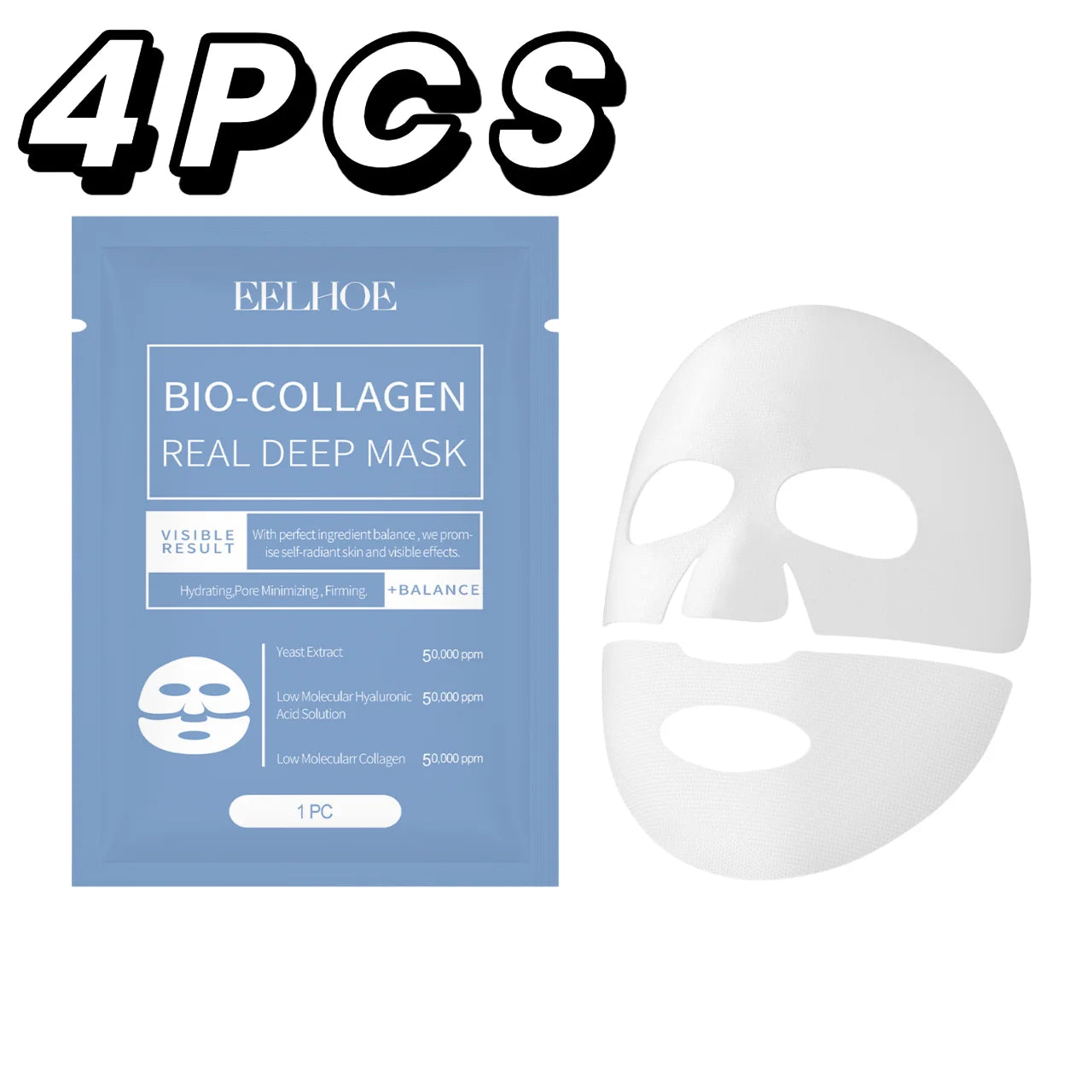 Bio-Collagen Real Deep Hydrogel Mask – Pore-Refining & Elasticity Boost with Probiotics