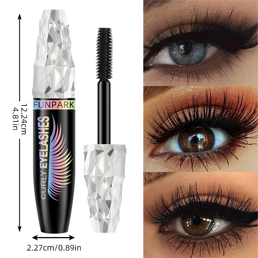 FUNPARK 4D Waterproof Volume Mascara – Triple Action Curl, Thickening & Lengthening Formula