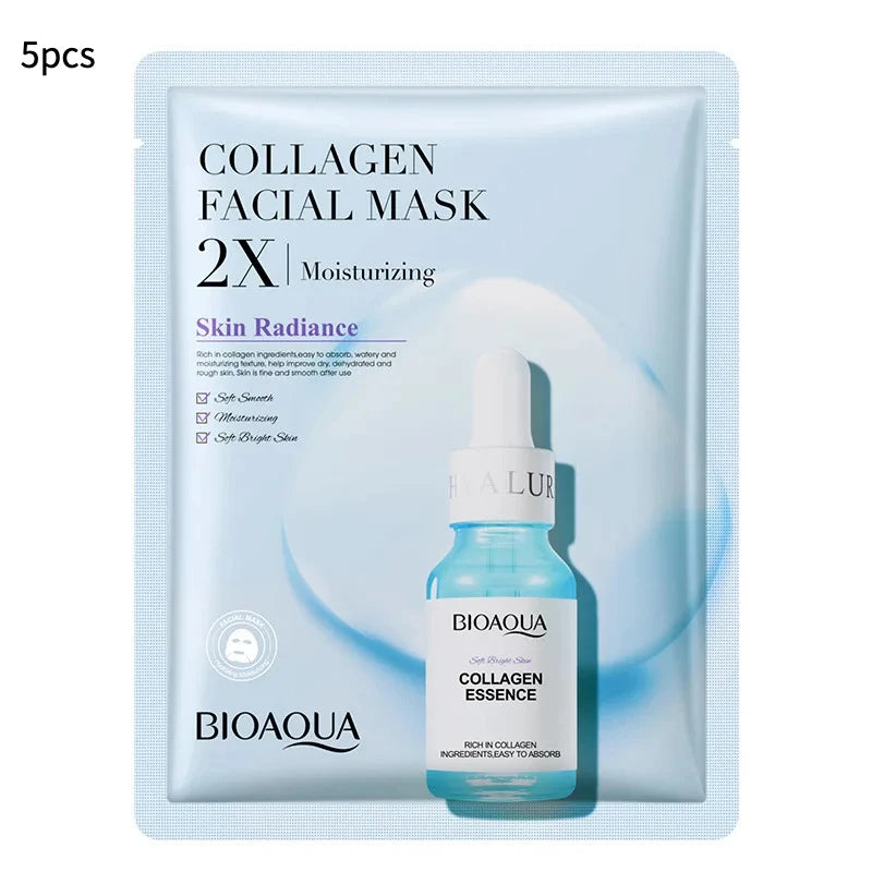 Centella Collagen & Vitamin C Sheet Mask Set – 20-Piece Deep Hydration & Brightening System