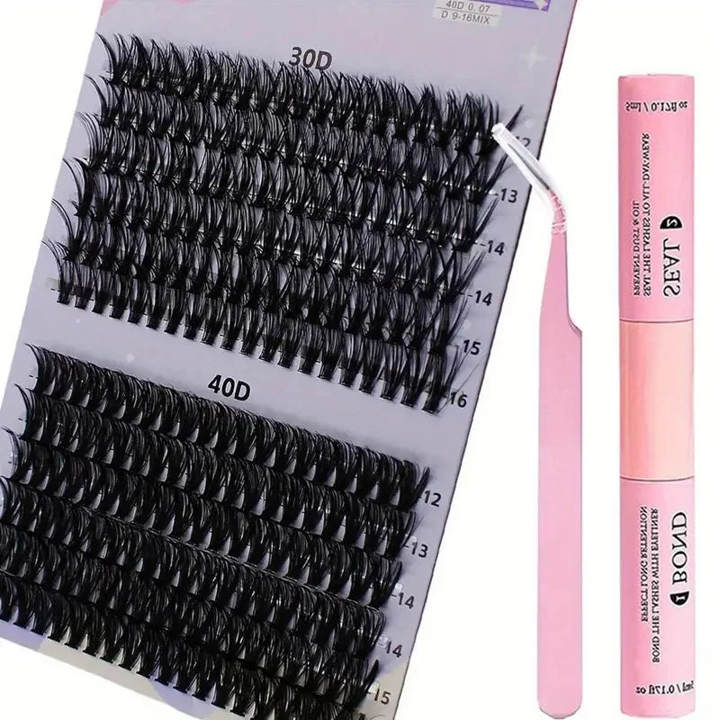 Invisible Lash Adhesive Glue – 24H Strong Hold Waterproof Eyelash Glue for Cluster & Strip Lashes