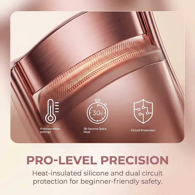 Cat Paw Digital Heated Eyelash Curler – 4 Heat Settings & 12-Hour Lash Lift with Charging Case