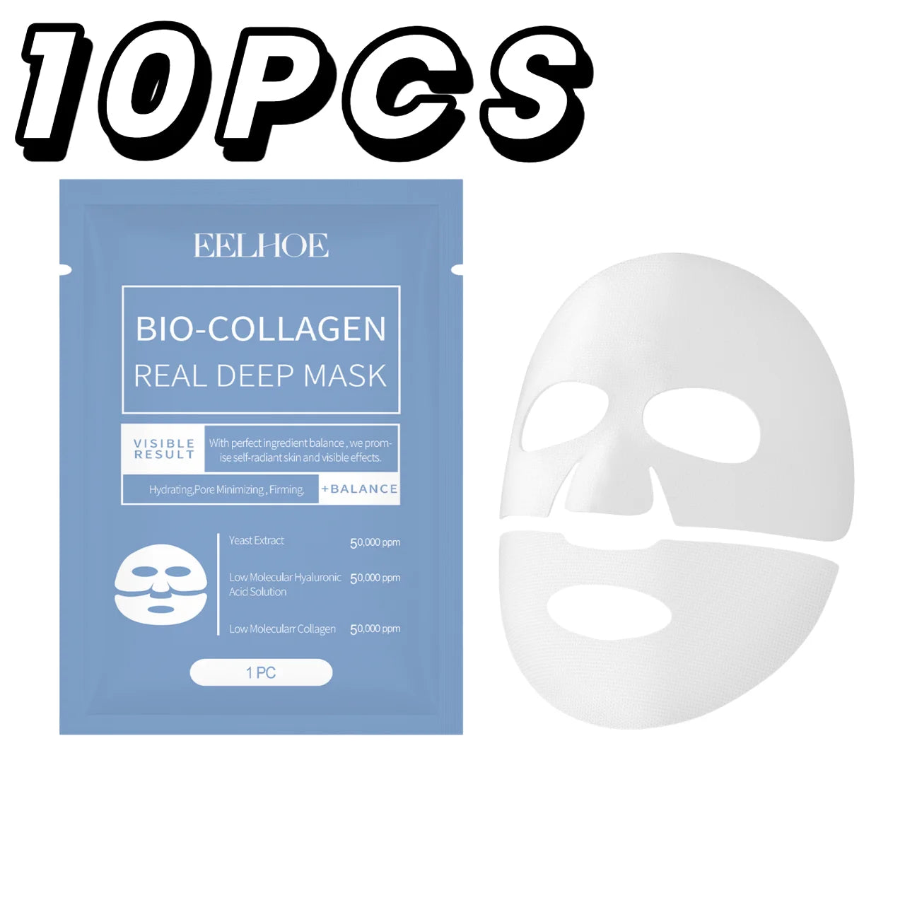 Bio-Collagen Real Deep Hydrogel Mask – Pore-Refining & Elasticity Boost with Probiotics
