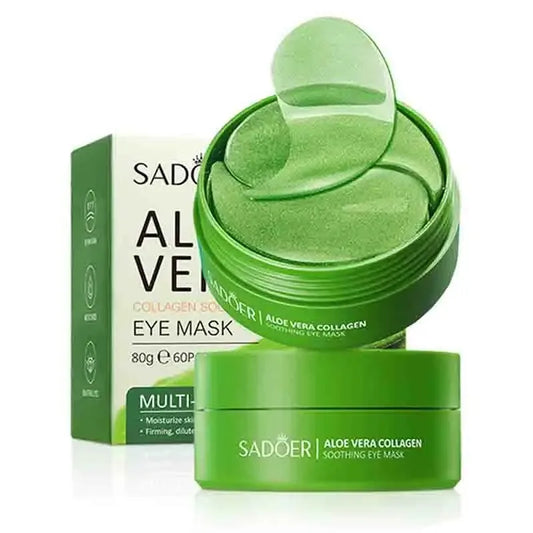 Aloe Vera & Collagen Hydrogel Eye Patches – 60pcs Dark Circle & Anti-Aging Treatment