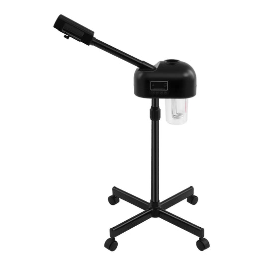 Professional Standing Ozone Facial Steamer – 750W Nano Ionic Spa System with LCD Panel