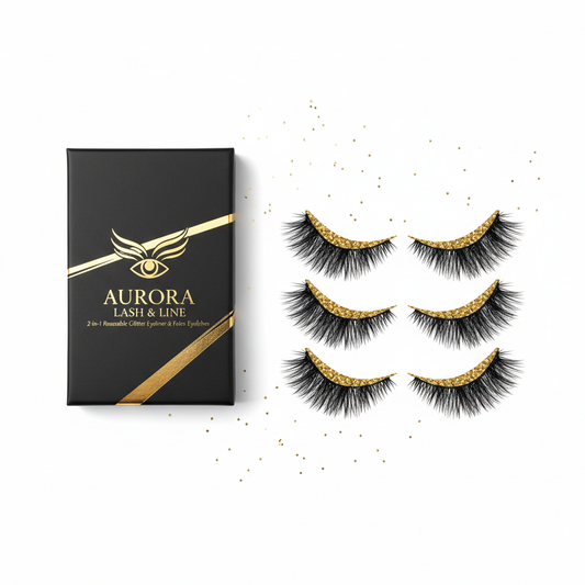 2-in-1 Glitter Eyeliner & Lash Stickers