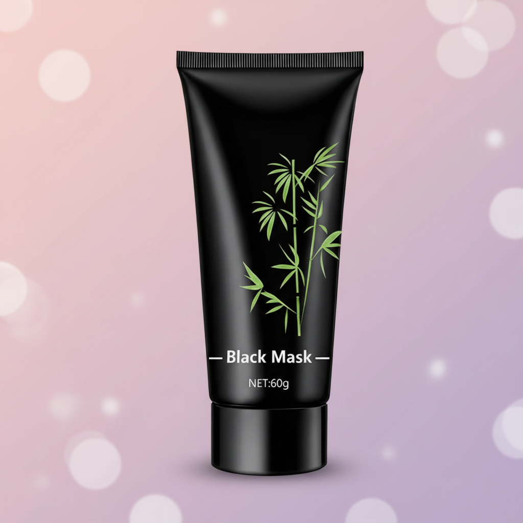 Deep Pore Cleansing Black Mask on blush lavender background