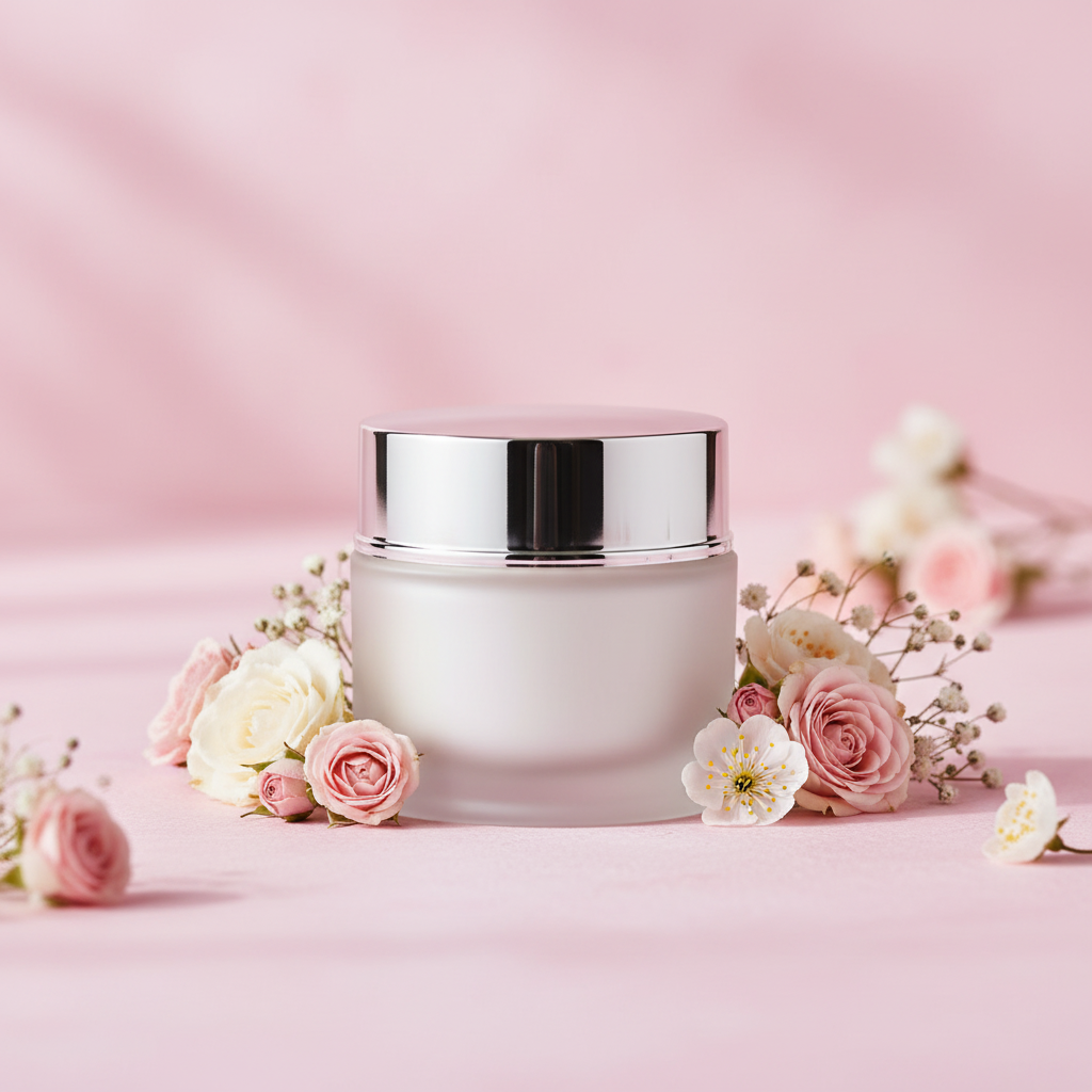 Bee Venom Collagen Firming Cream on pink feminine background