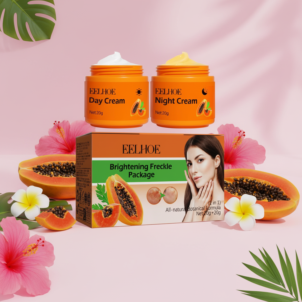 Papaya Dark Spot Corrector on papaya pink background