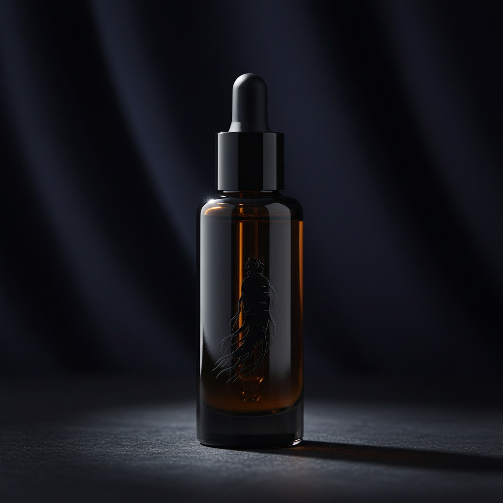 Korean Retinol Serum on dark background