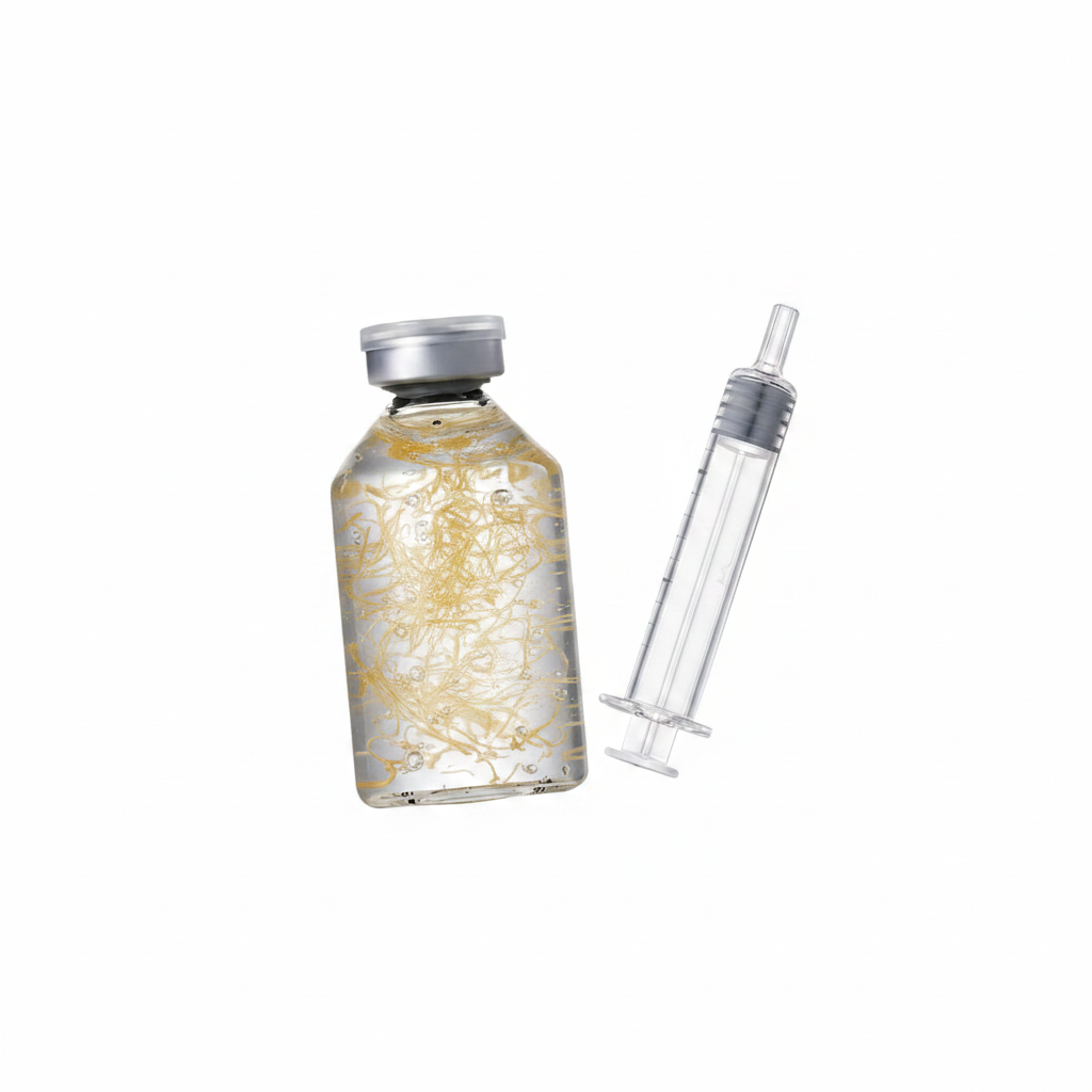 Collagen Needle Ampoule Serum on white background